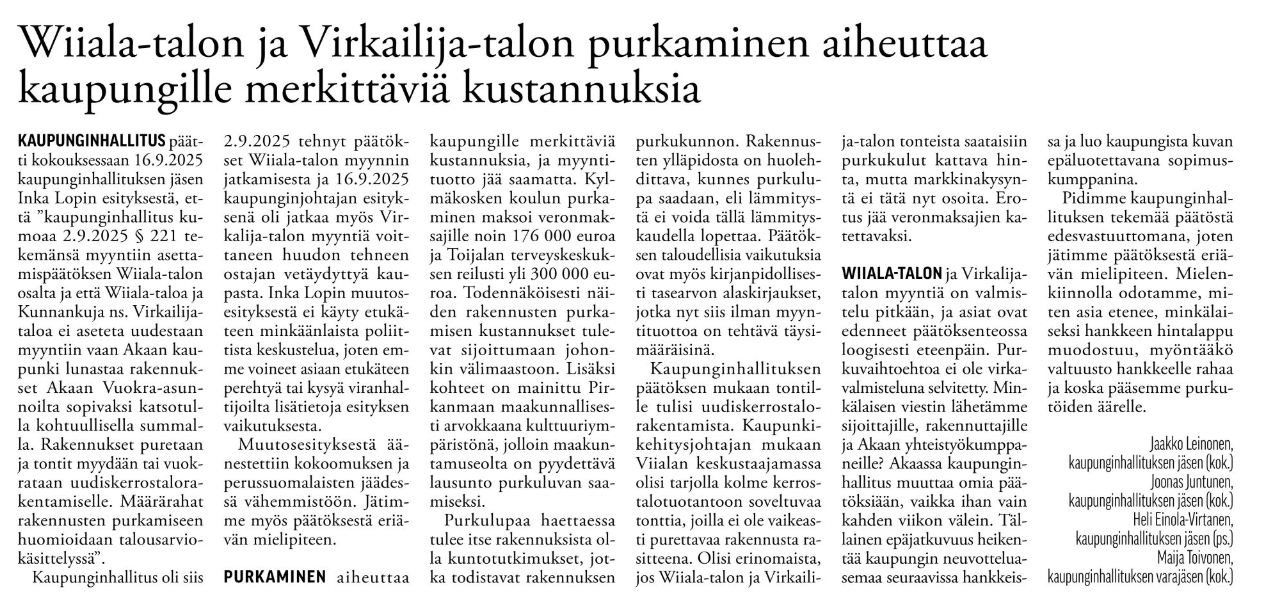 Sami Rajala - Valtuutettusi Akaassa