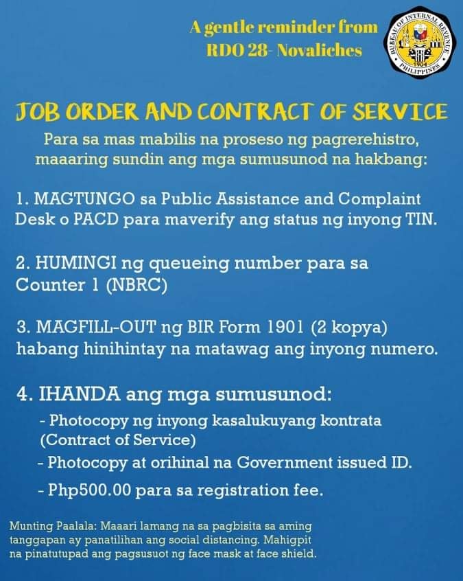 BIR Revenue District Office 028 - Novaliches - A gentle reminder to our ...
