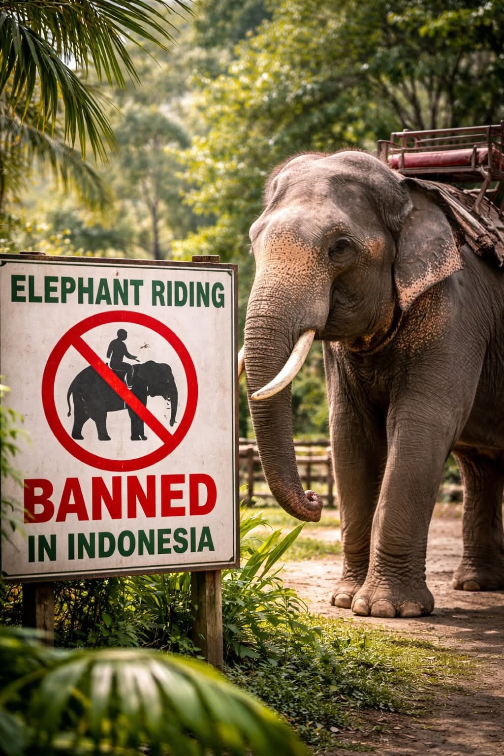 Merchant - 🚫 Elephant riding is now officially banned in Indonesia. A ...