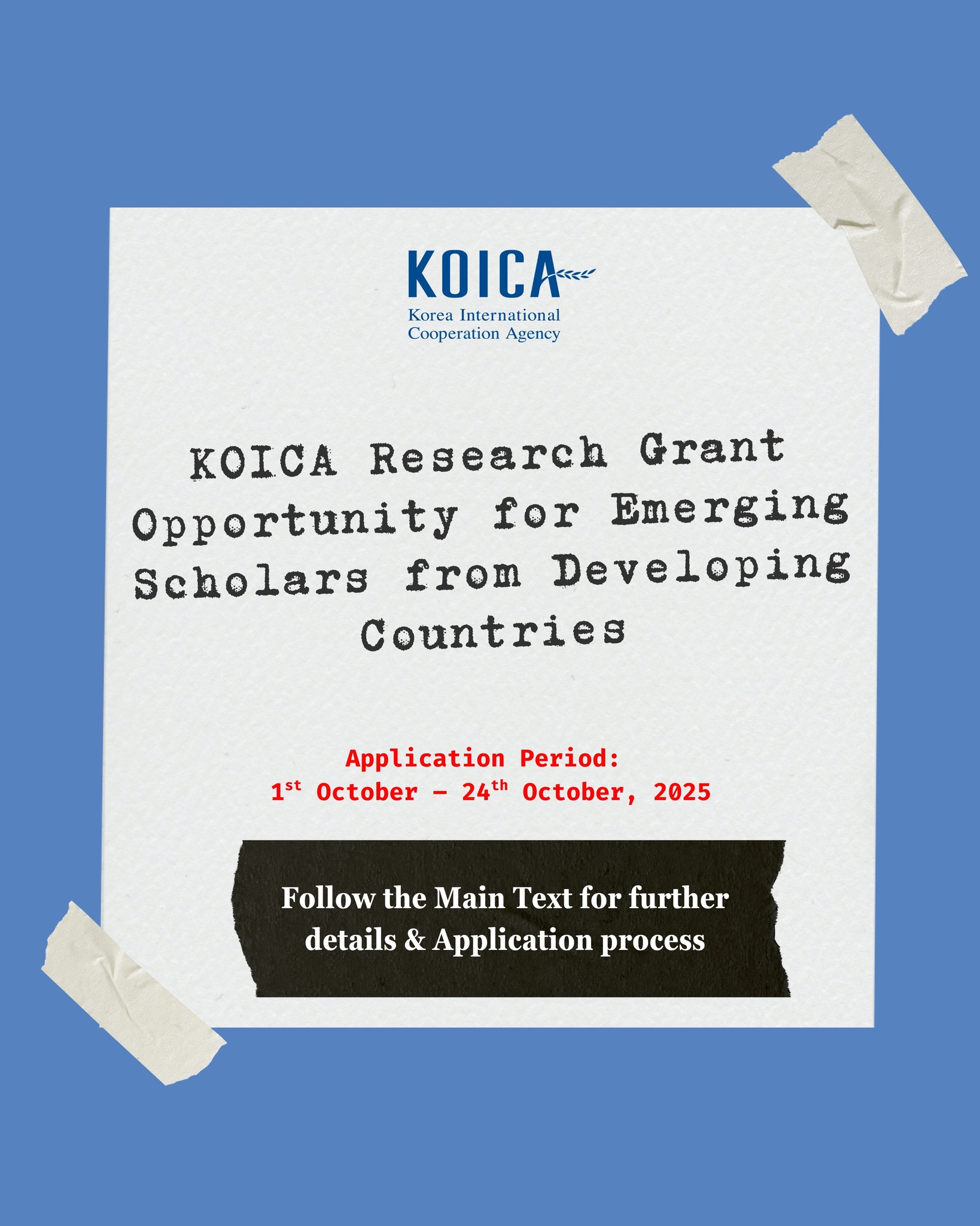 🌱 KOICA Research Grant... - KOICA Bangladesh office | Facebook