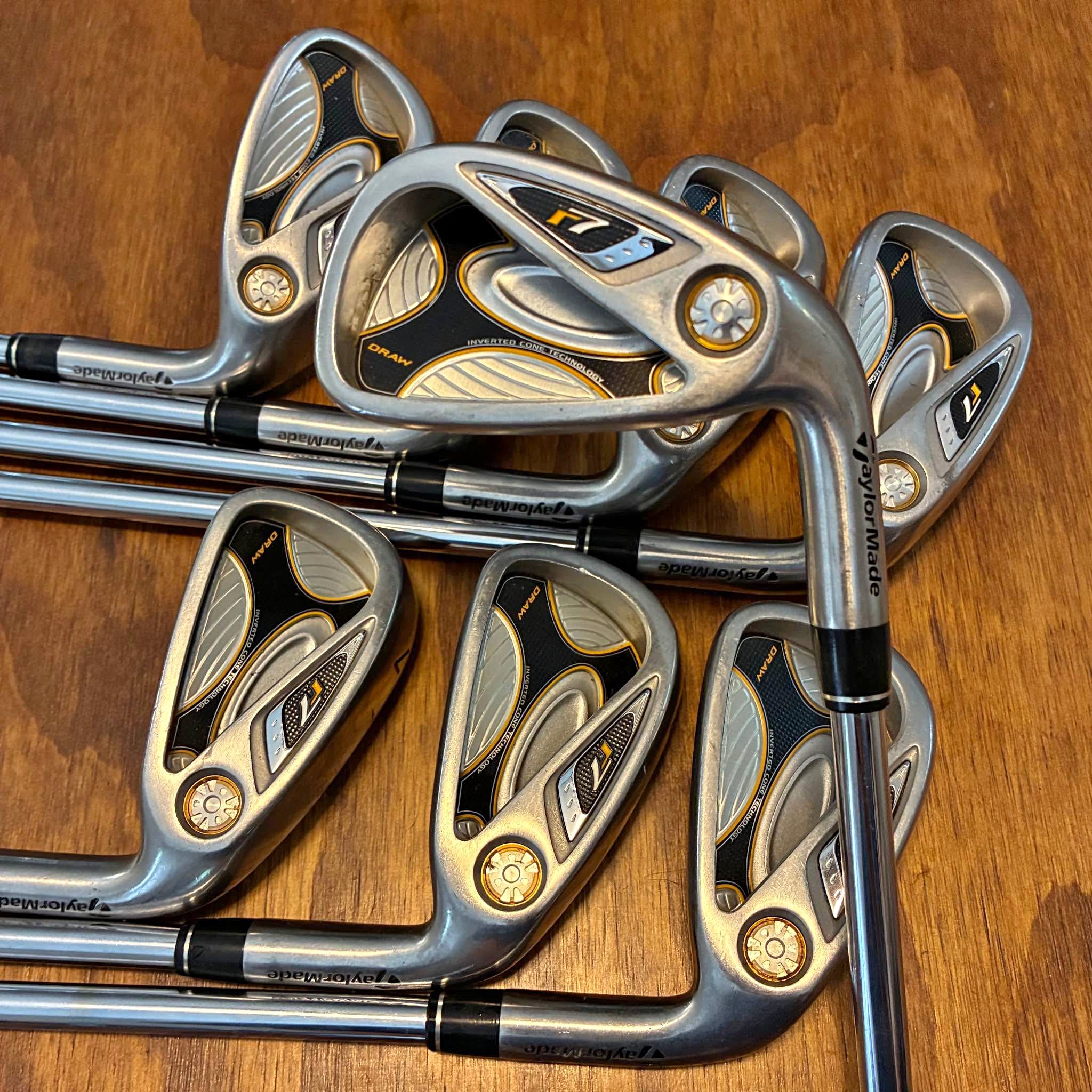TaylorMade R7 Draw Iron Set / 4-PW-SW Regular Flex Steel Shafts ...