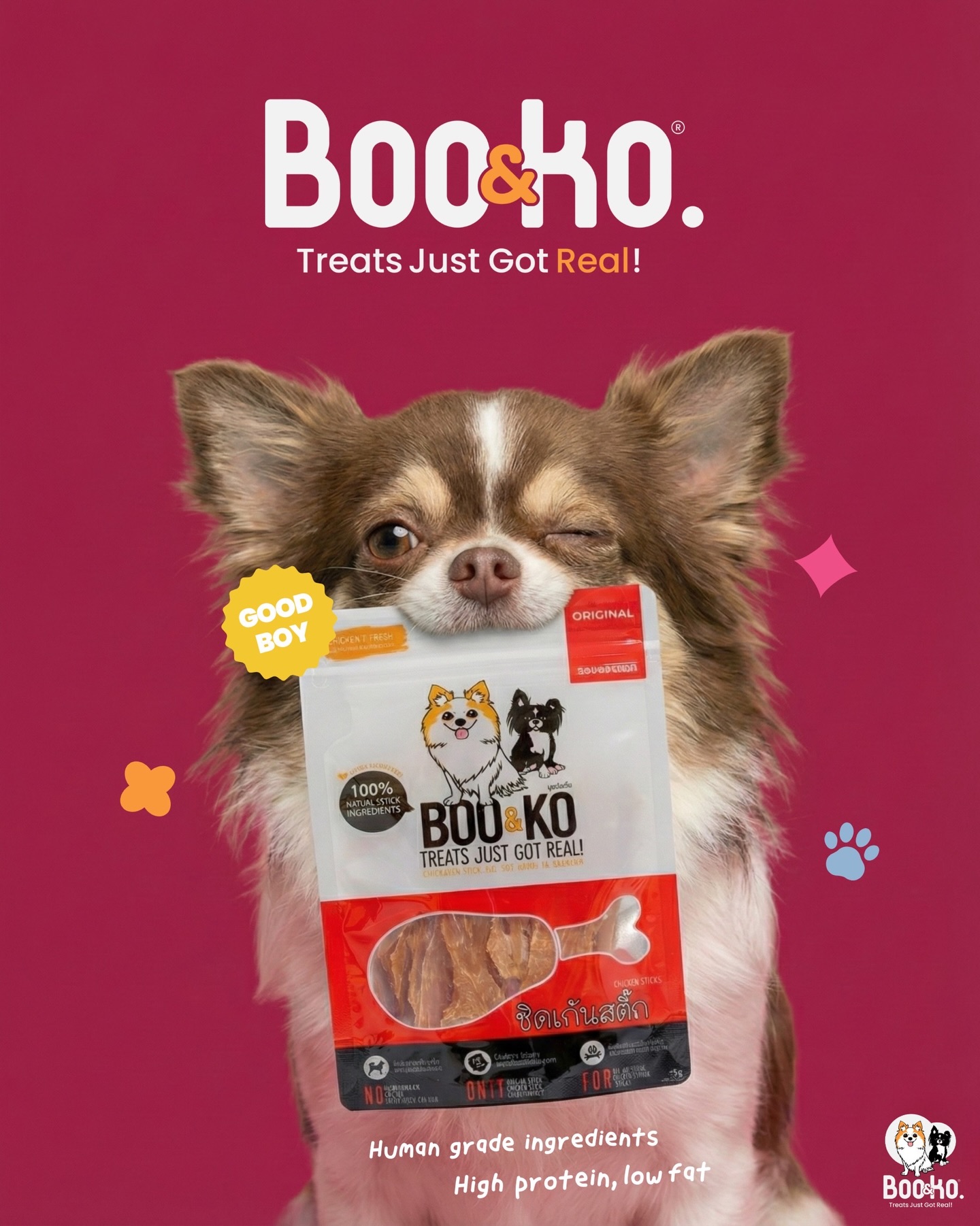 BOO&KO Healthy Pet Treats ขนมหมาขนมแมว