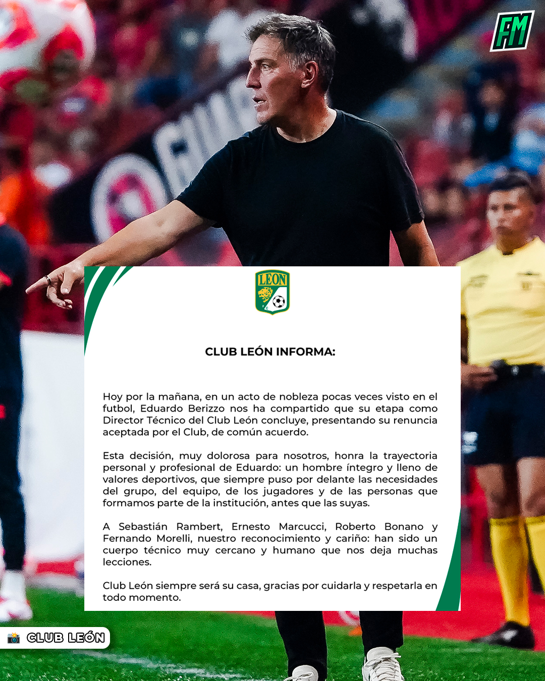 Fieramanía - 🚨 OFICIAL: Eduardo Berizzo deja al Club León,... | Facebook