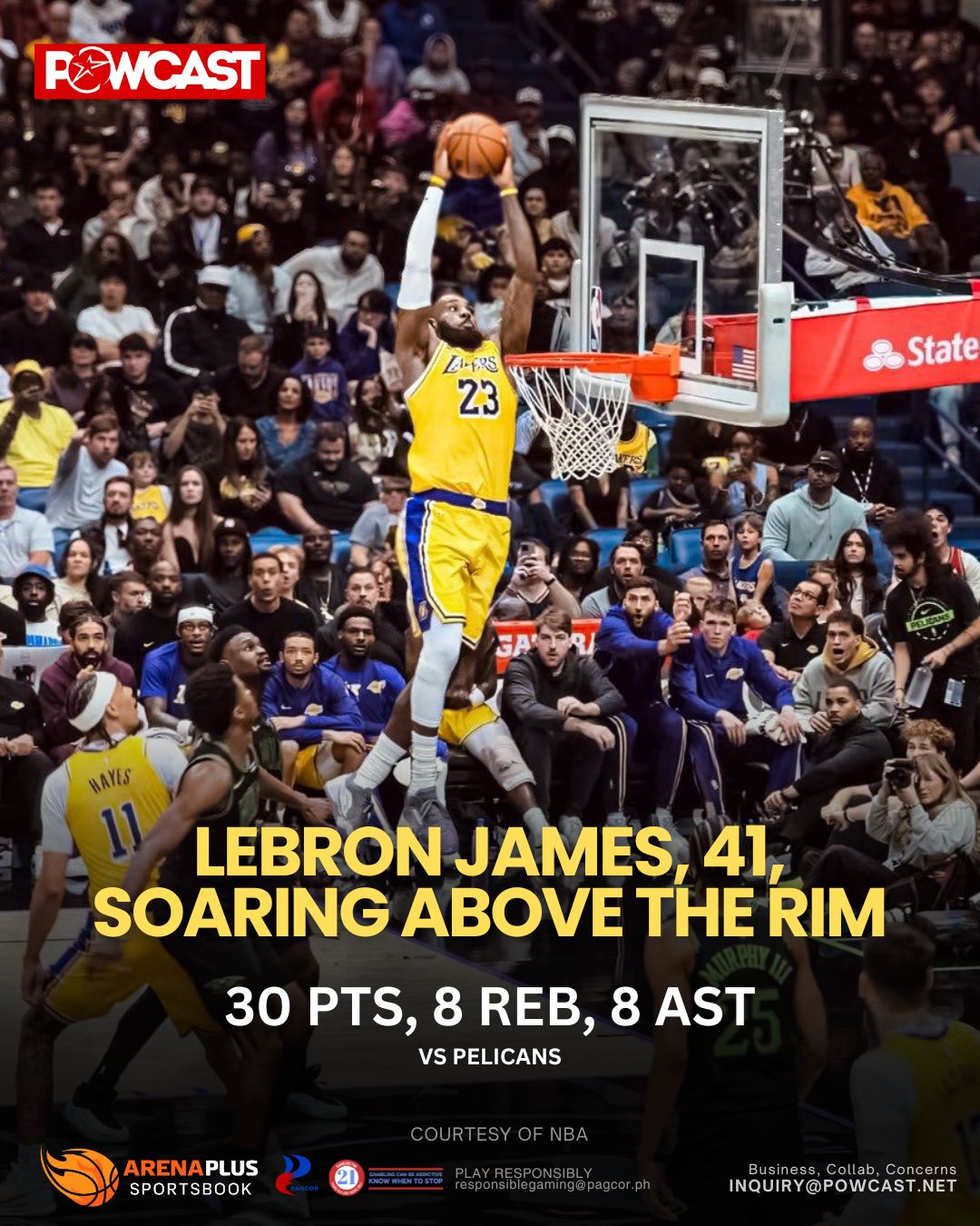 Powcast - LeBron James, 41, Soars Above the Rim LeBron James carried ...