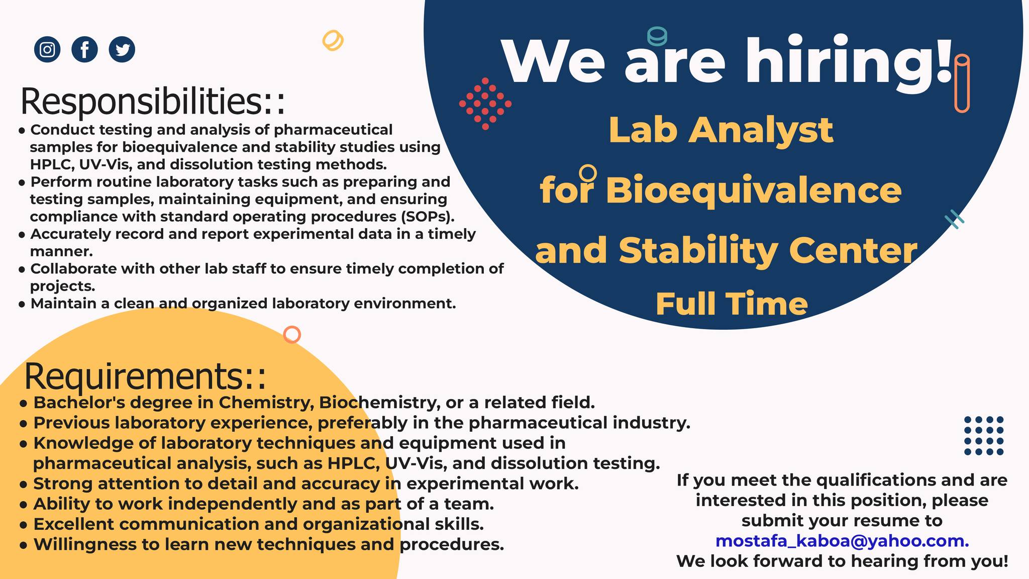 Pharma Guide - We are hiring Lab Analyst for... | Facebook