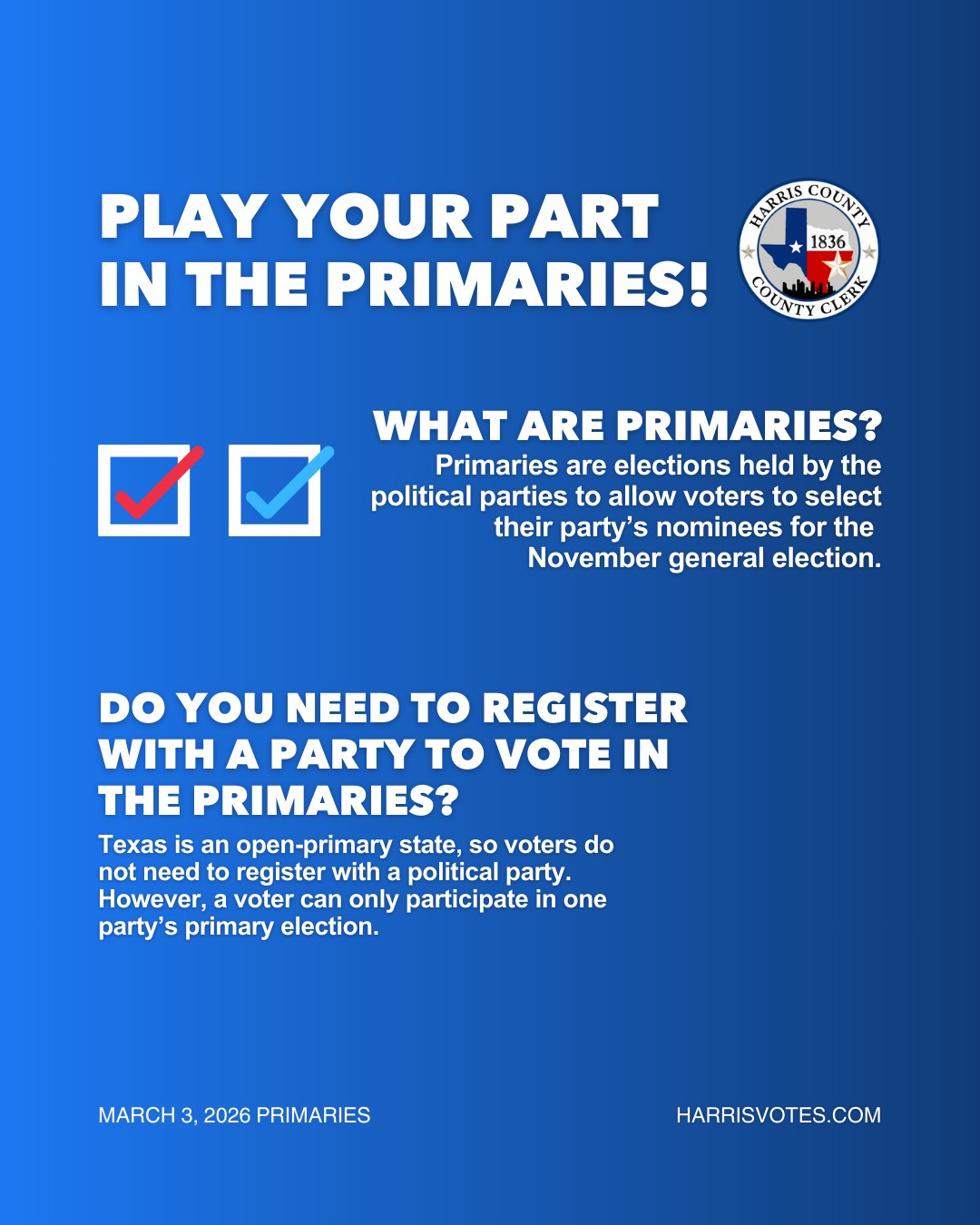 Day 3 of Early... - Harris County Elections Department | Facebook