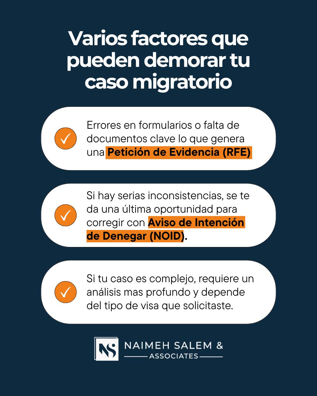 Abogada - ⌛Hay varios factores que pueden demorar un #casomigratorio ...