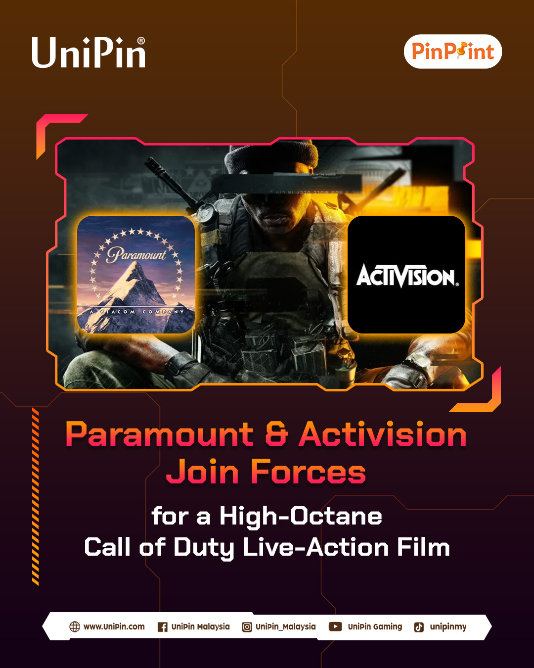 UniPin - From console to the big screen! 🎬 Paramount and Activision are ...