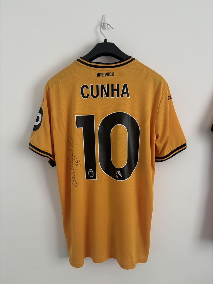 Wolverhampton Wanderers CUNHA 10 ユニフォーム Signed Matheus Cunha Wolves FC jersey for sale