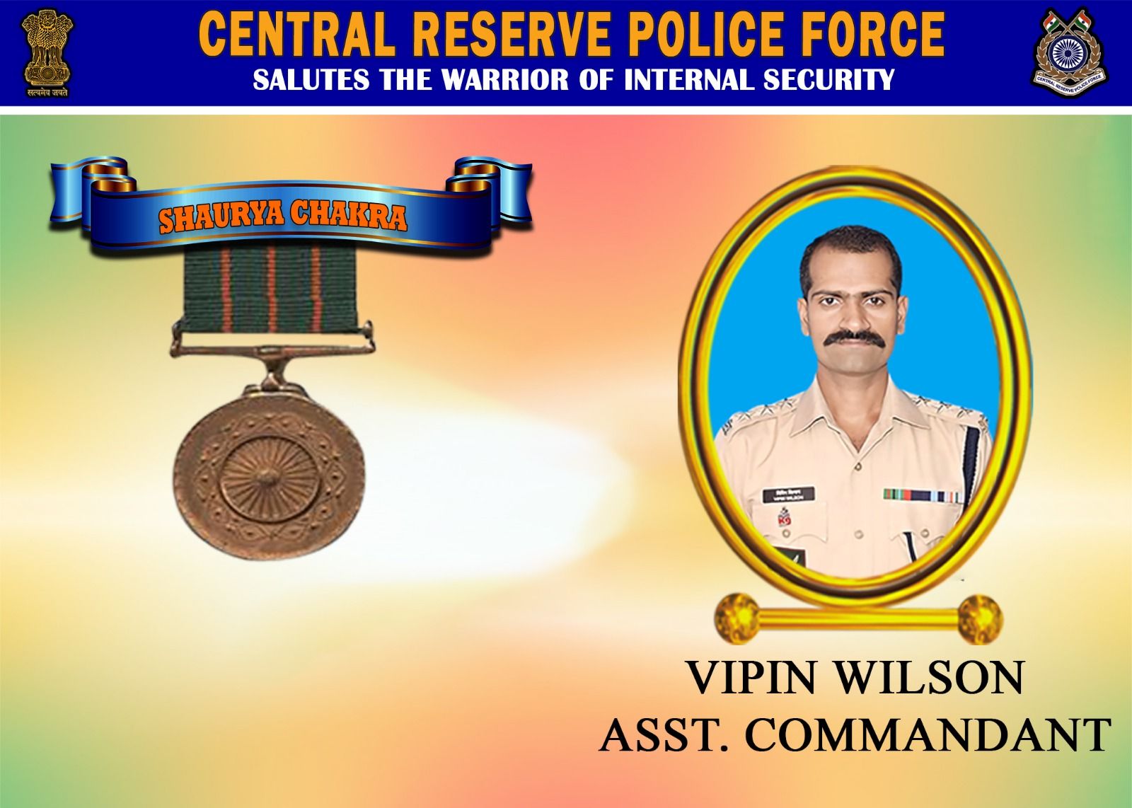 CRPF - Saluting the indomitable spirit of AC Vipin Wilson. On 11 Nov ...