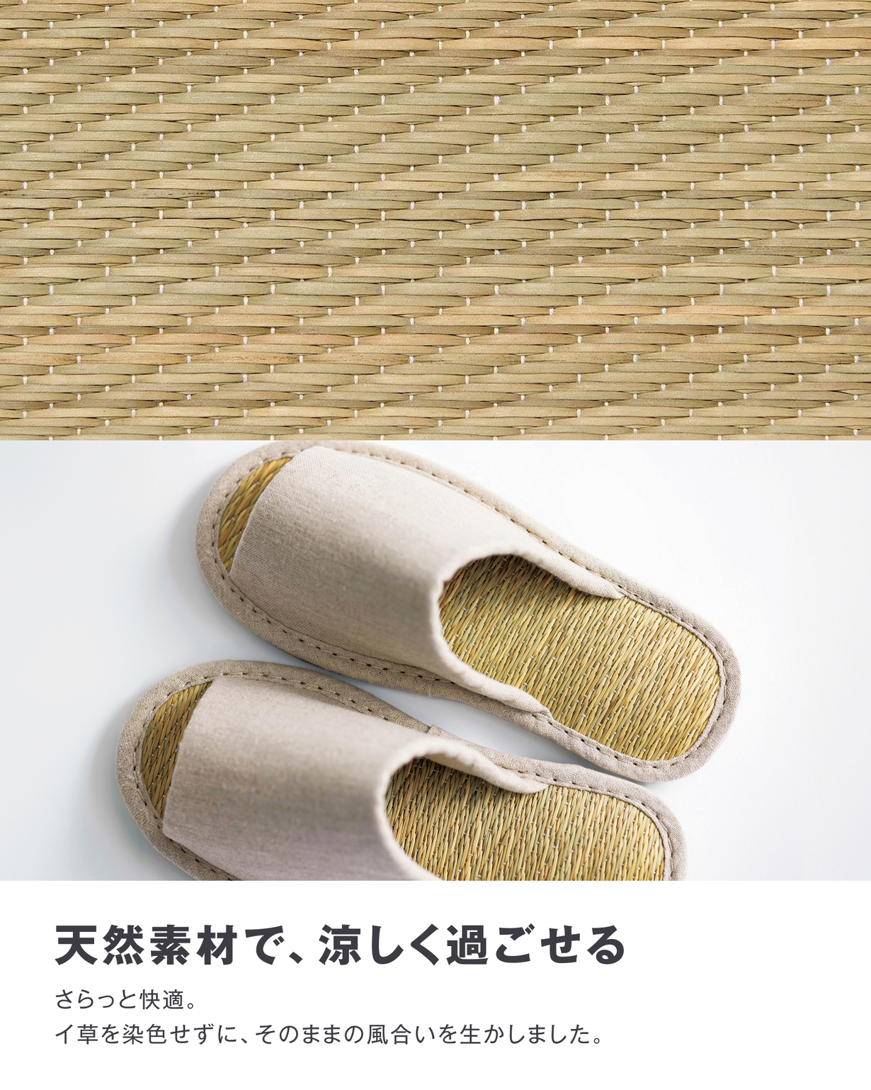 新商品】「イ草」シリーズ 染色せずに、イ草そのままの風合いを生かし