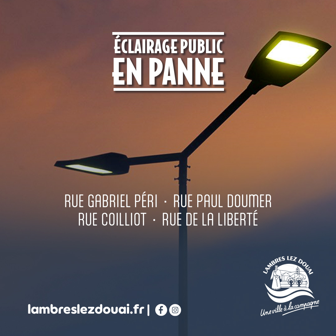 Ville - Nous avons constaté une nouvelle 𝗽𝗮𝗻𝗻𝗲 𝗱'𝗲́𝗰𝗹𝗮𝗶𝗿𝗮𝗴𝗲 𝗽𝘂𝗯𝗹𝗶𝗰 qui ...