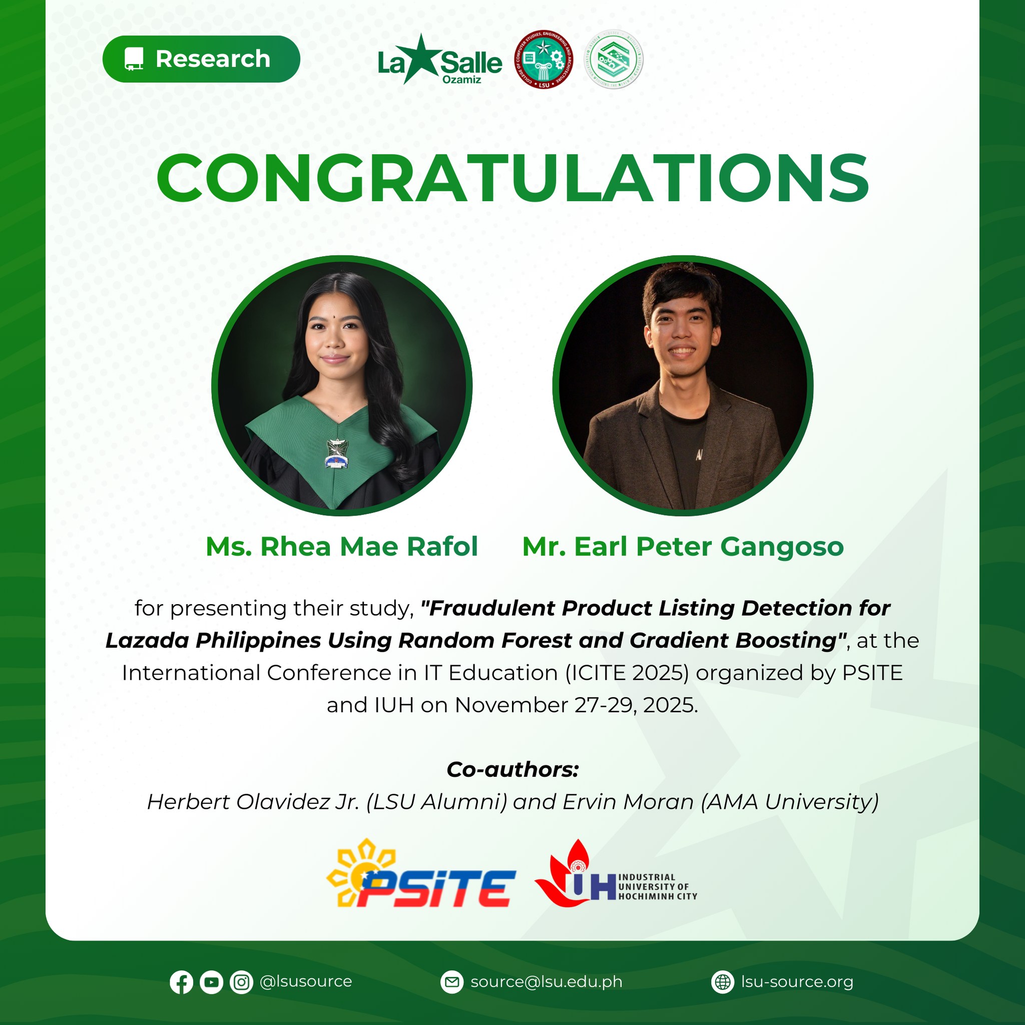 𝐂𝐎𝐍𝐆𝐑𝐀𝐓𝐔𝐋𝐀𝐓𝐈𝐎𝐍𝐒 𝐓𝐎 𝐎𝐔𝐑 𝐂𝐒 𝐅𝐀𝐂𝐔𝐋𝐓𝐘! 📚 Congratulations to 𝗠𝘀. 𝗥𝗵𝗲𝗮 𝗠𝗮𝗲 ...