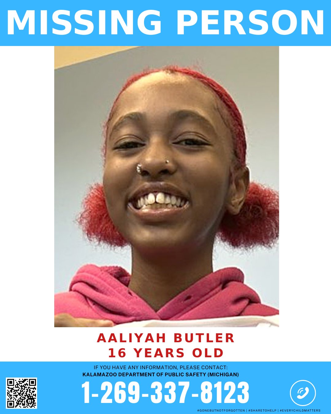 Missing - 🚨 MICHIGAN EMERGENCY! 16-YEAR-OLD AALIYAH BUTLER MISSING FROM ...