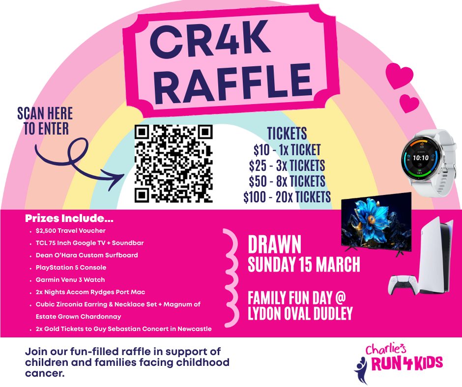 Charlie's - 🎉 RAFFLE TICKETS ON SALE NOW 🎉 Our Charlie's Run 4 Kids ...