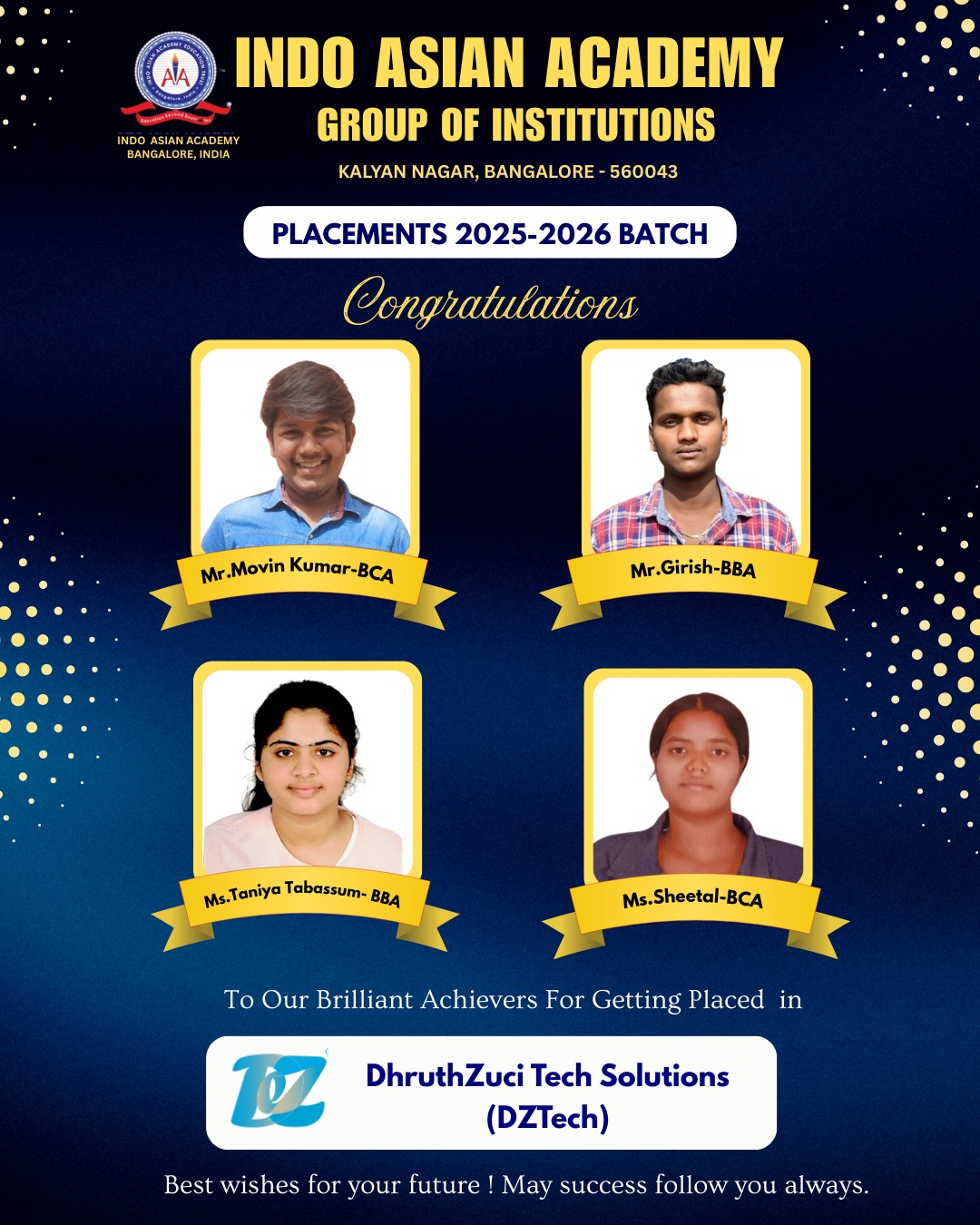 🎉 PLACEMENT SUCCESS | 2025–2026 BATCH... - Indo Asian Academy | Facebook