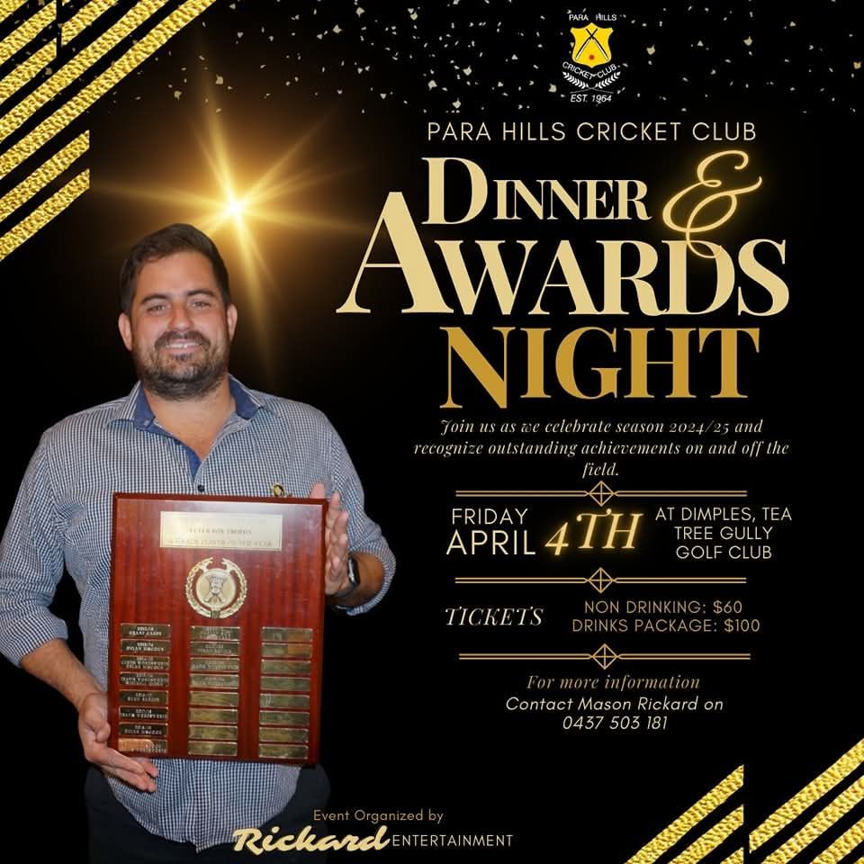 🟡⚫ FAREWELL ⚫🟡 Farewell and... - Para Hills Cricket Club | Facebook