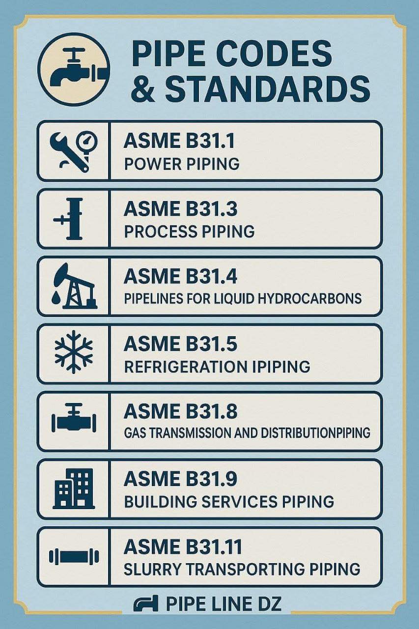 Basic codes and standards in pipeline... - Petroleum engineer | Facebook