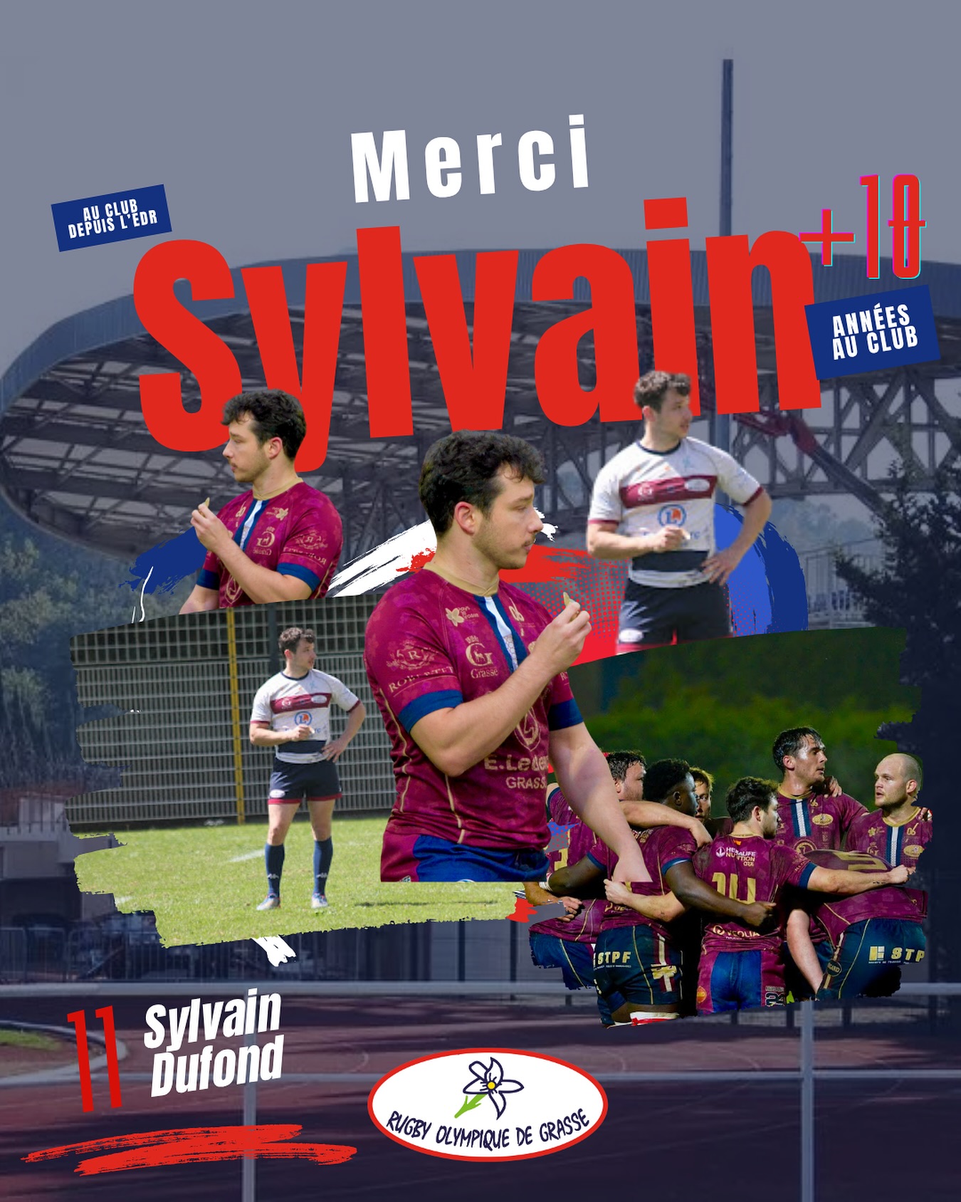 Rugby - Merci Sylvain 💙 ️ +10 saisons au club, enfant du ROG formé à l ...