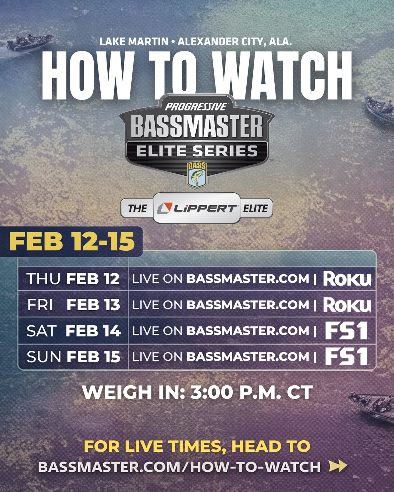 Bassmaster - Tune in for the 2nd Progressive Bassmaster... | Facebook