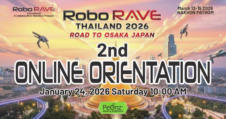 Robotics - FREE Training and Orientation for 2026 Thailand , Japan🇯🇵 ...