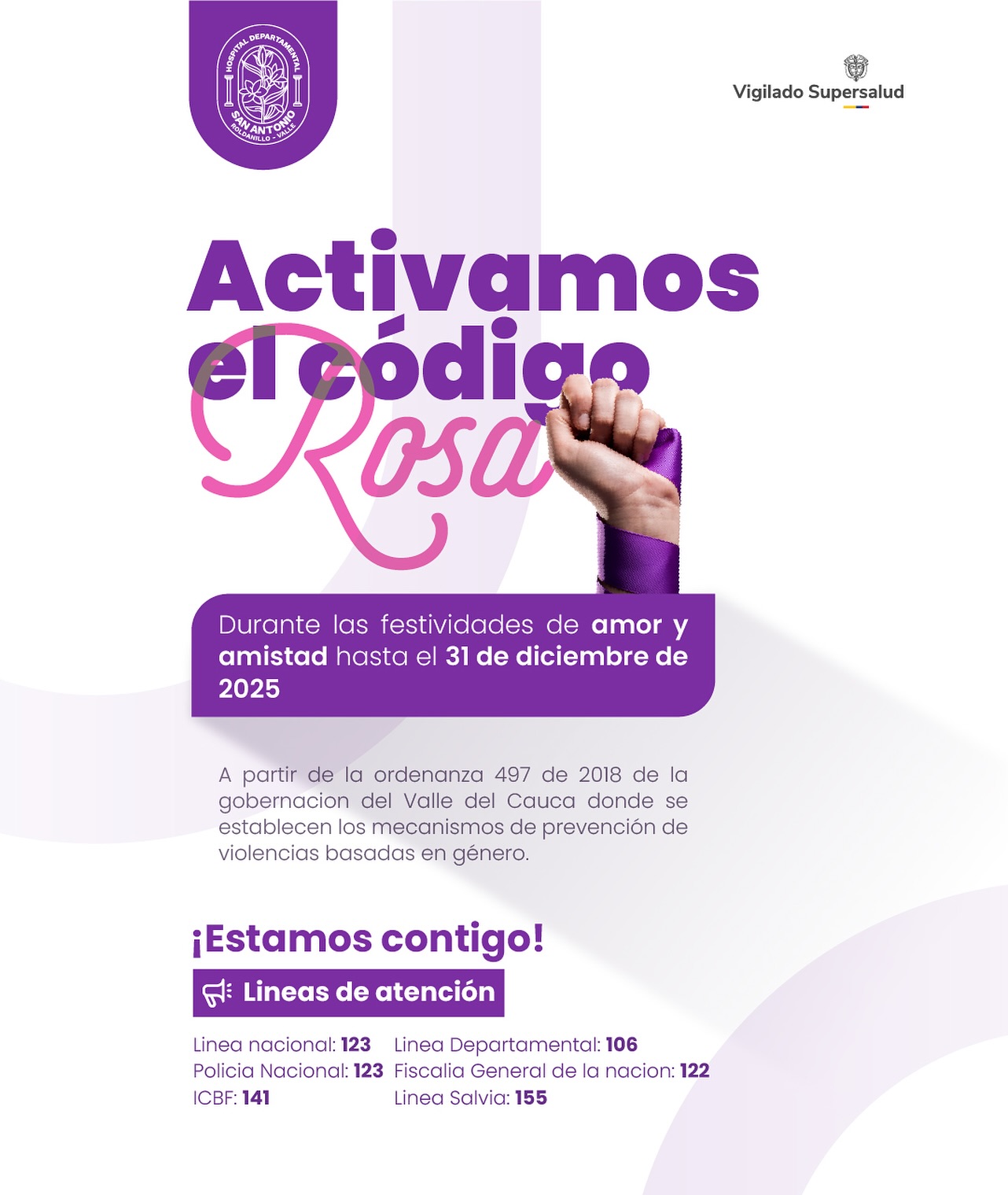 Hospital - Activamos el Código ROSA Durante las festividades de amor y ...