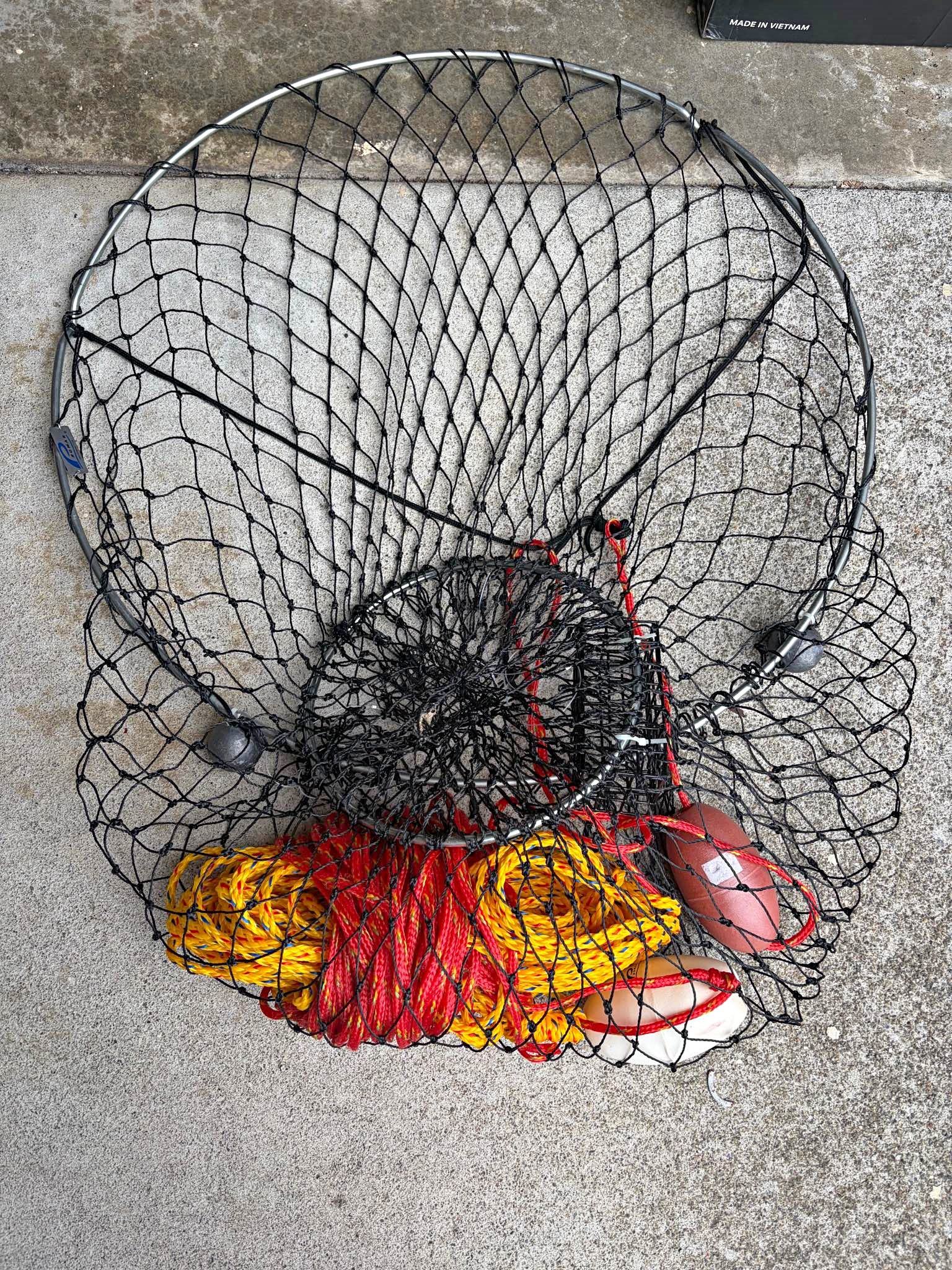 crab fishing net for sale Ranger 836 (aluminium) This crab net is made with treated nylon and has a 12 x 13 (30 cm x 33 cm) tangle resistant net Promar Deluxe Hoop Net