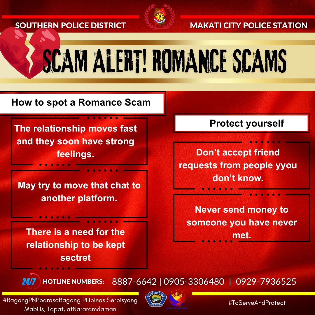 SCAM ALERT! ROMANCE SCAMS How... - Makati City Police Station | Facebook