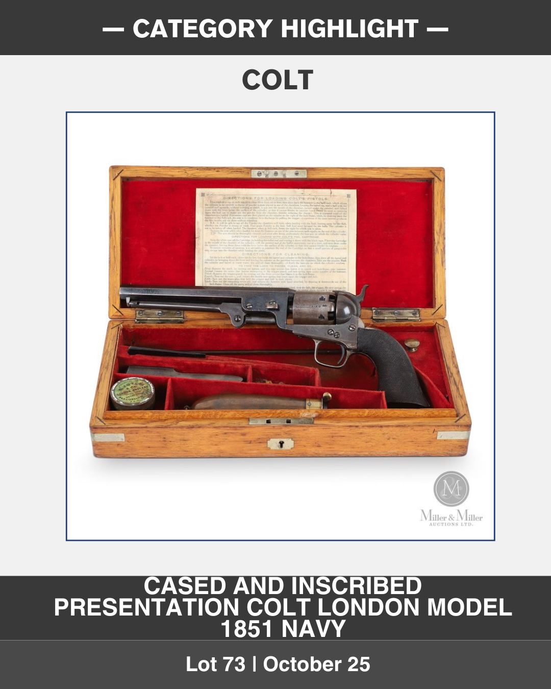 Category Spotlight: Colt... - Miller & Miller Auctions Ltd. | Facebook