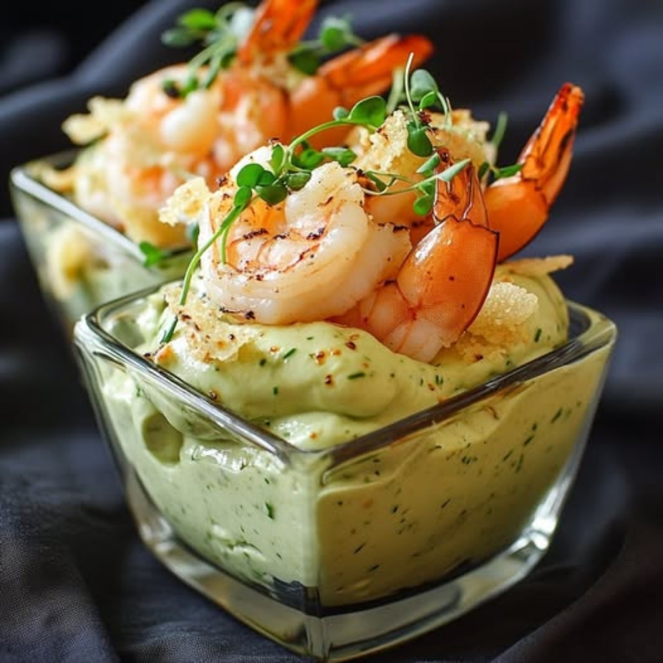 Délices - 🥑 Mini-verrines de mousse d’avocat et crevette Un apéritif ...