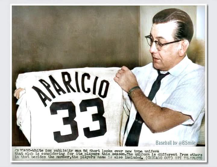 Today In 1960: The Chicago #WhiteSox introduce the first major league baseball jersey with the players' name on the back