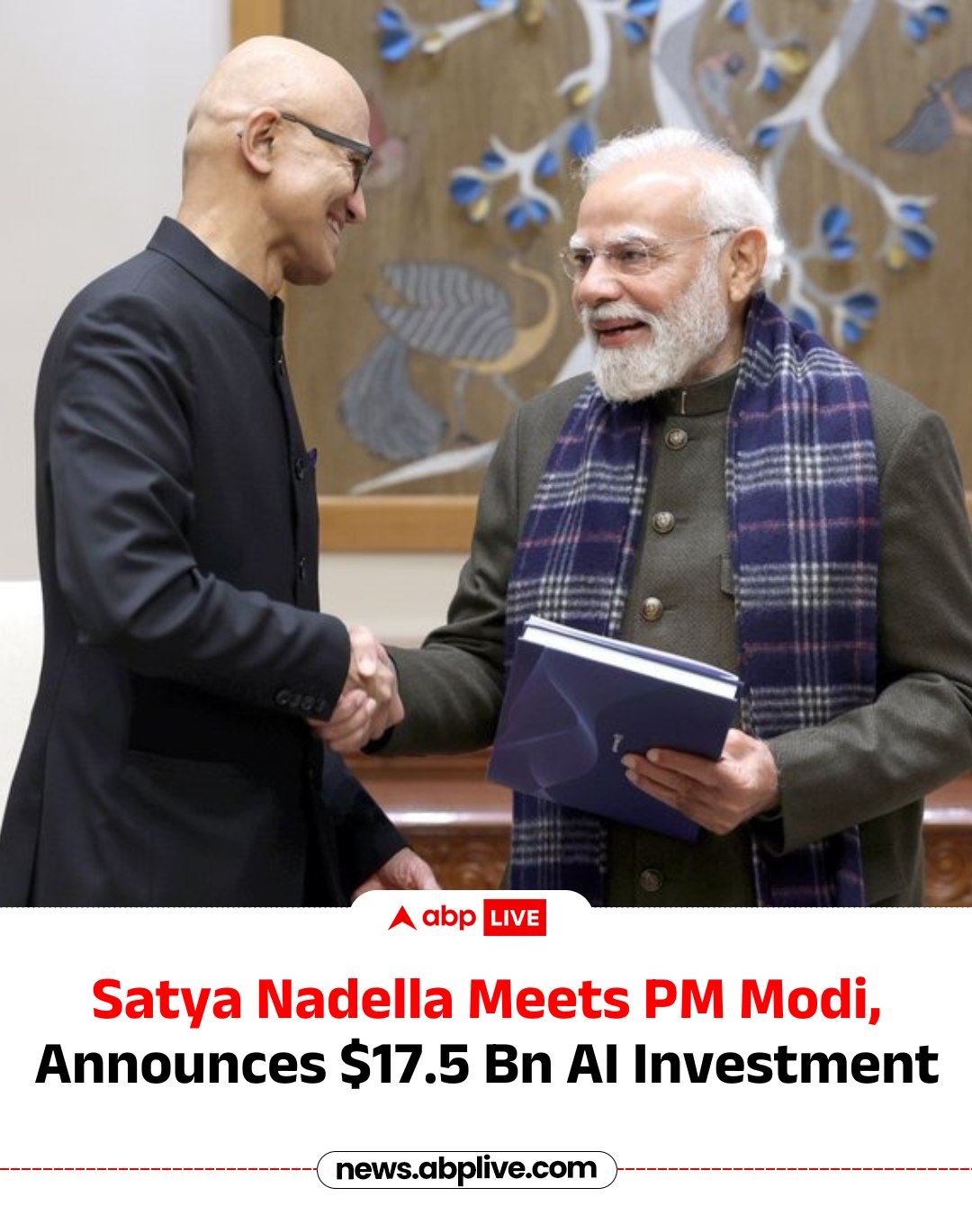 ABP - Microsoft CEO Satya Nadella met Prime Minister Narendra Modi on ...
