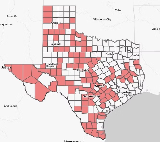 East - Multiple Texas Counties Under Active Burn Bans Amid Ongoing ...
