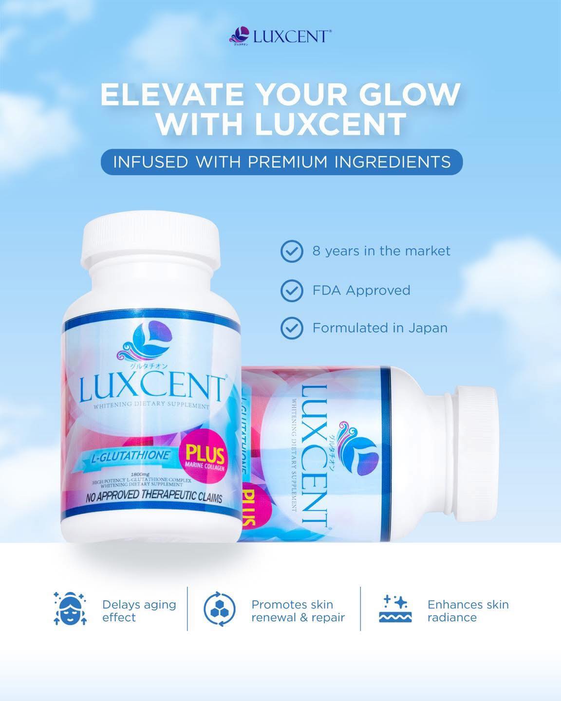 luxcent glutathione ingredients Pure Beauty Collagen Philippines Ultra High Strength Glutathione Material:Glutathione Soap chronic pain