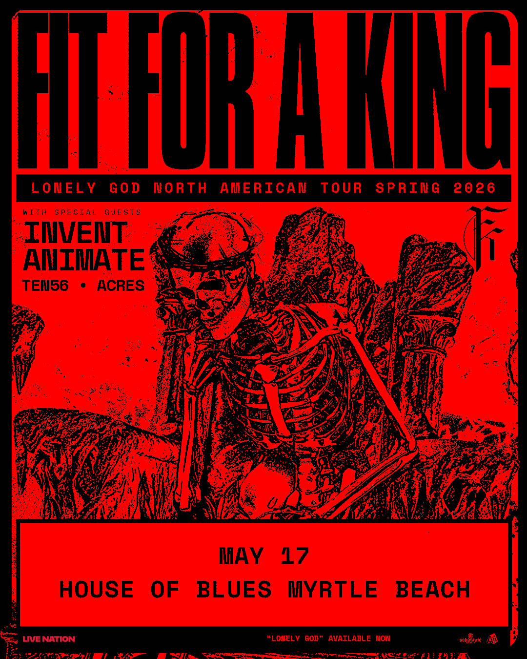 Fit For A King's Lonely God Tour, with special guests Invent