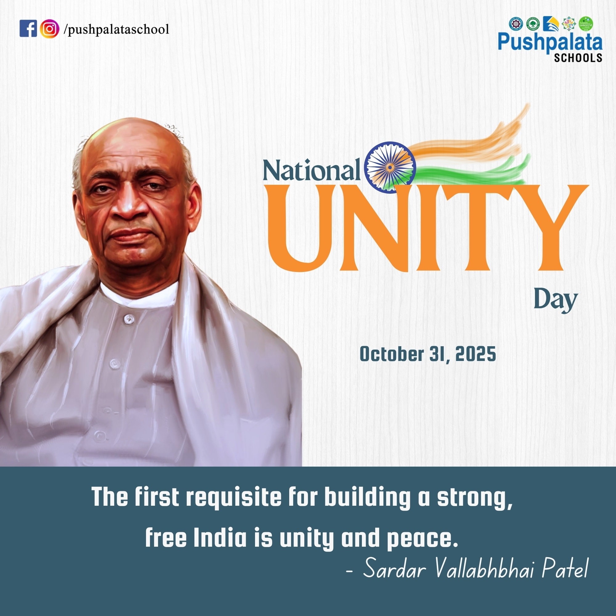Pushpalata - National Unity Day is celebrated to commemorate the birth ...