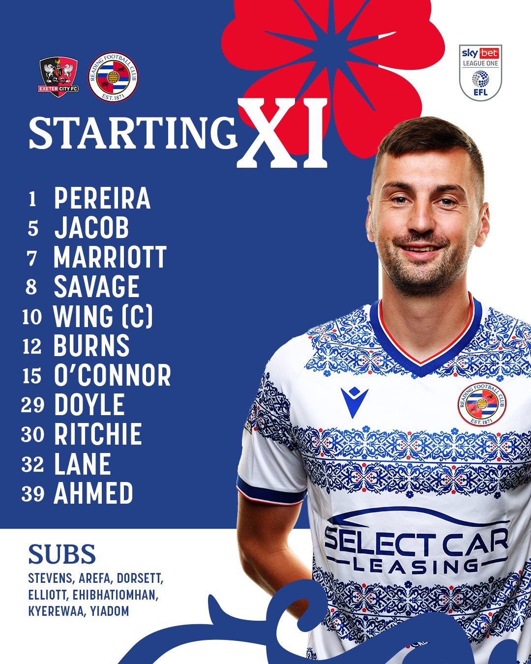 Reading - TEAM NEWS 🚨 Paudie O'Connor is back and makes his long ...