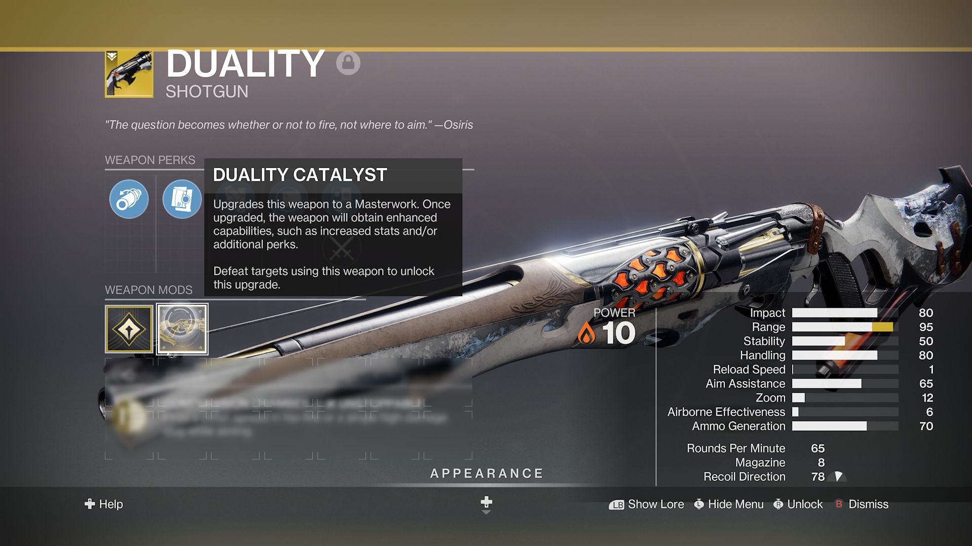 Looks like the devs forgot to give Duality an actual catalyst