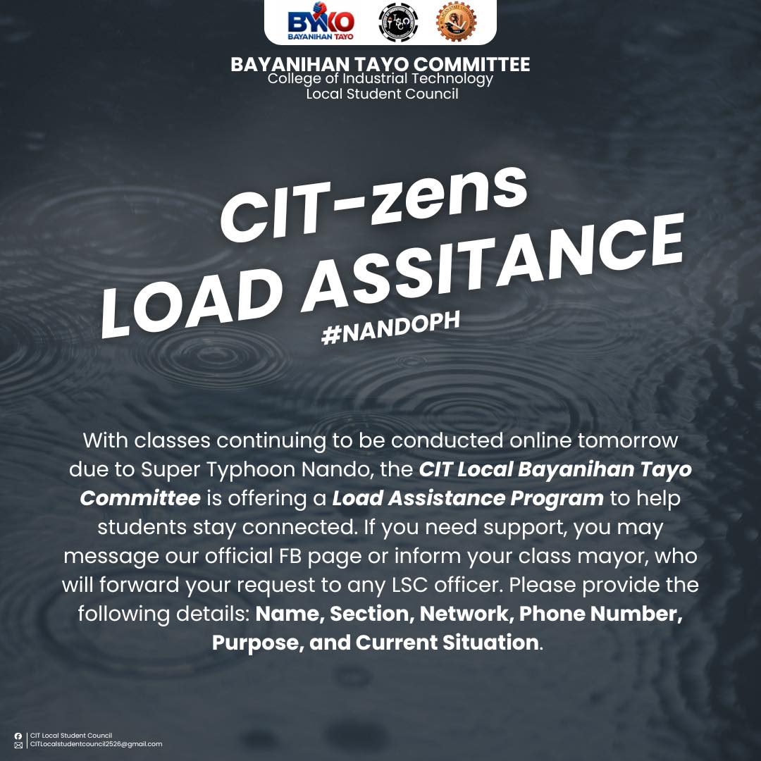 [CIT Load Assistance Program]... - CIT Local Student Council | Facebook