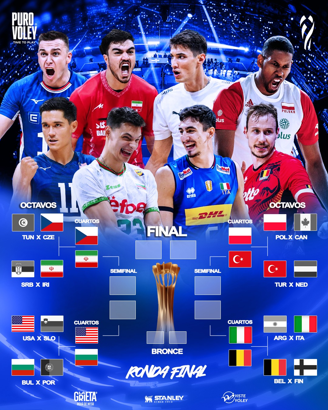 Puro - #FIVBMensWCH | ¡Definidos los cuartos de final!. Así quedan los ...