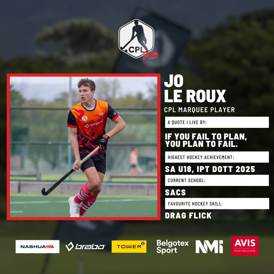 ⭐️ Marquee Player... - Cape Town Premier Hockey League - CPL | Facebook