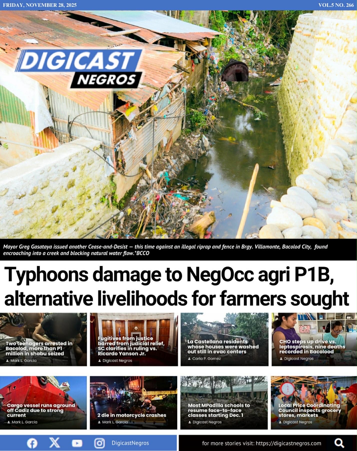 Digicast - IN THIS ISSUE Typhoons damage to NegOcc agri P1B ...