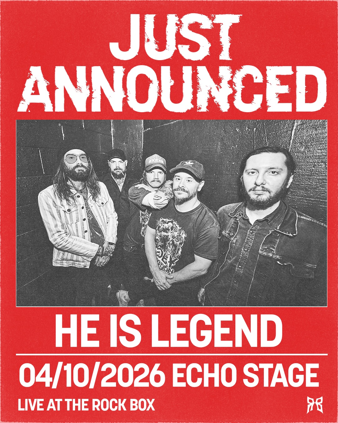 JUST ANNOUNCED He Is Legend is coming to The Rock Box on April