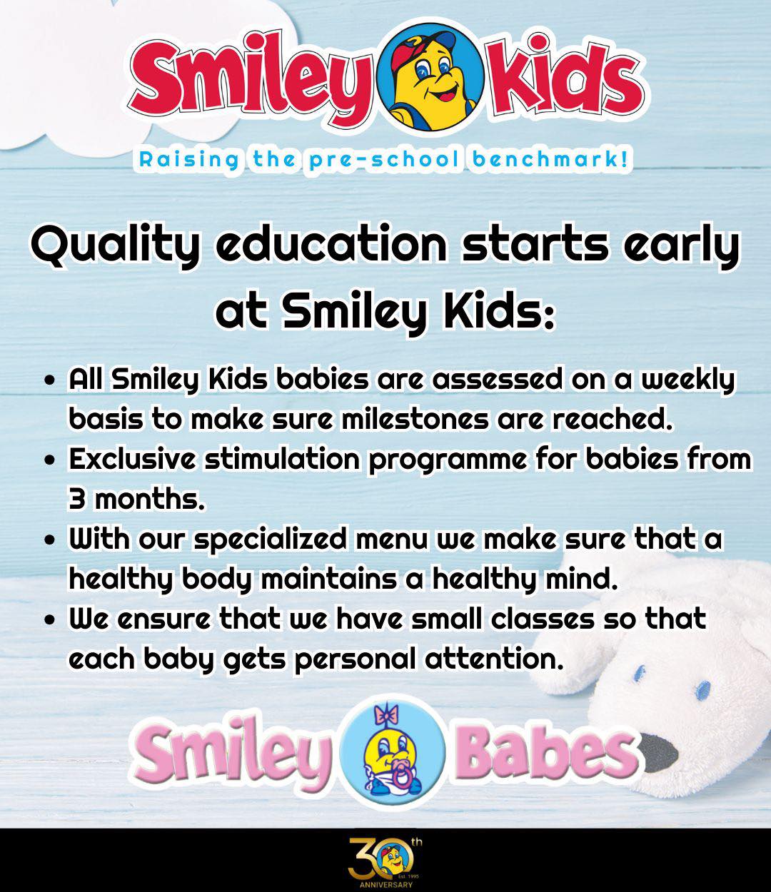 Smiley - We’re proud to offer an outstanding baby program that nurtures ...
