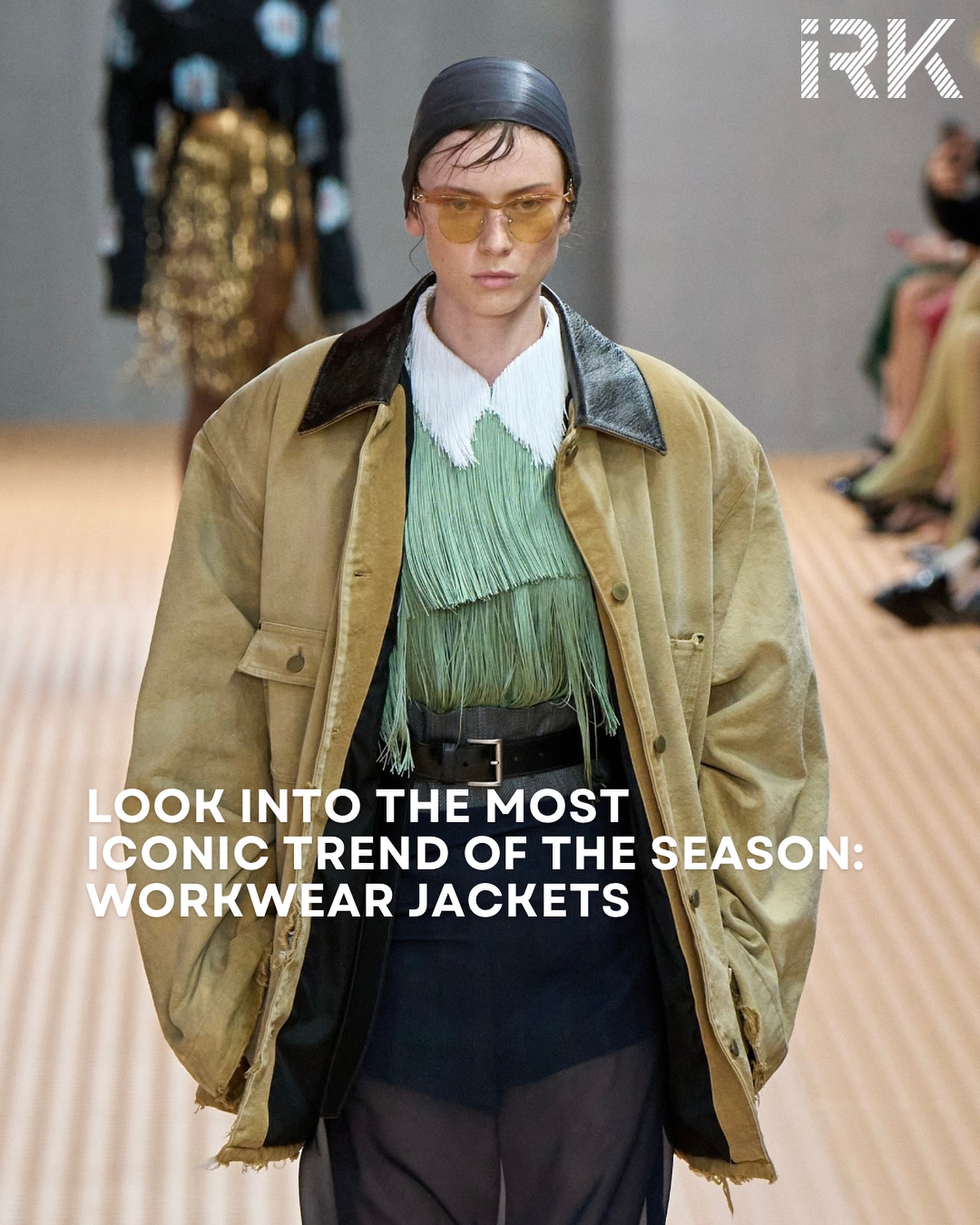 Workwear jackets are stealing the spotlight this season, seen on 