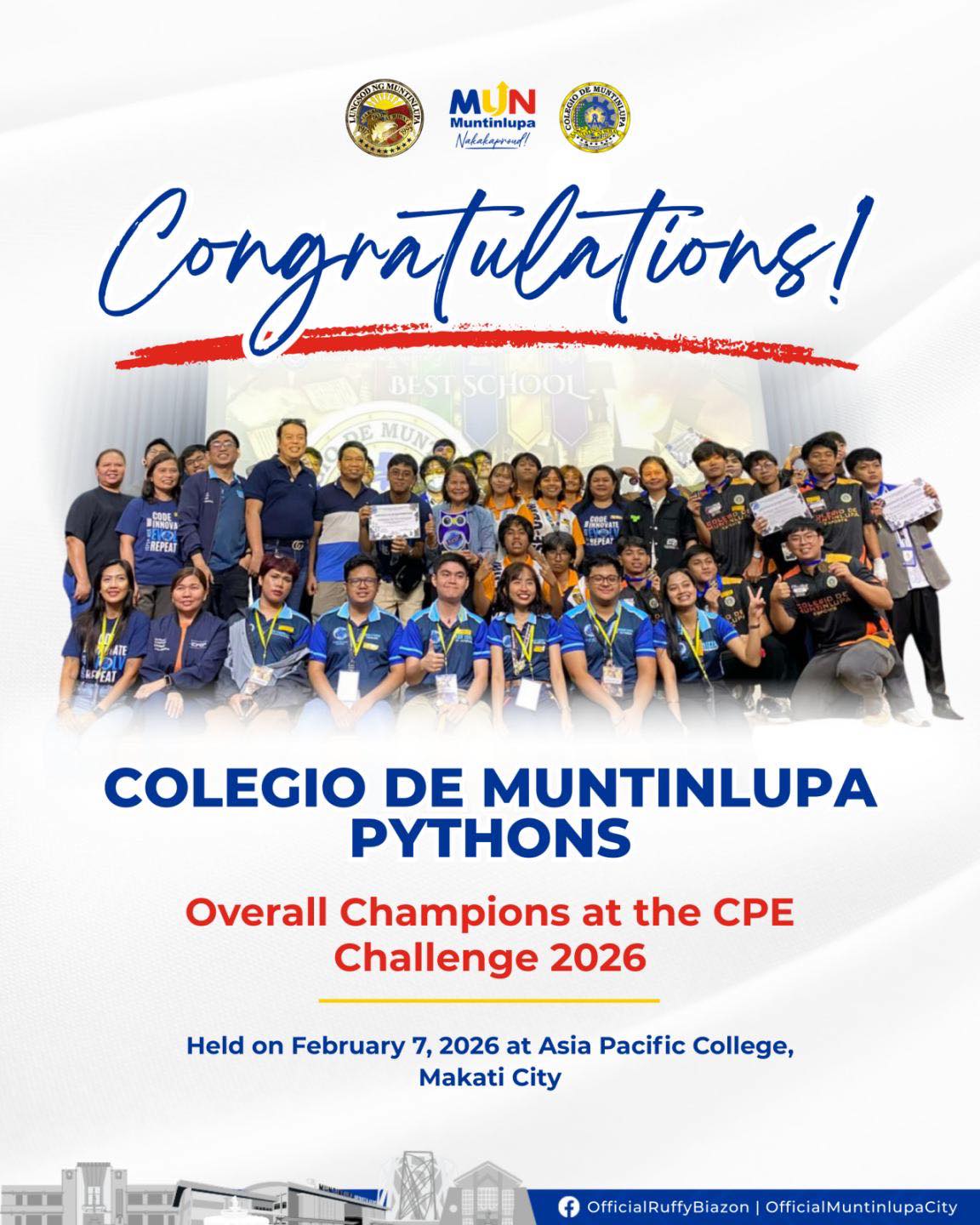 𝐂𝐨𝐥𝐞𝐠𝐢𝐨 𝐝𝐞... - City Government of Muntinlupa - OFFICIAL | Facebook