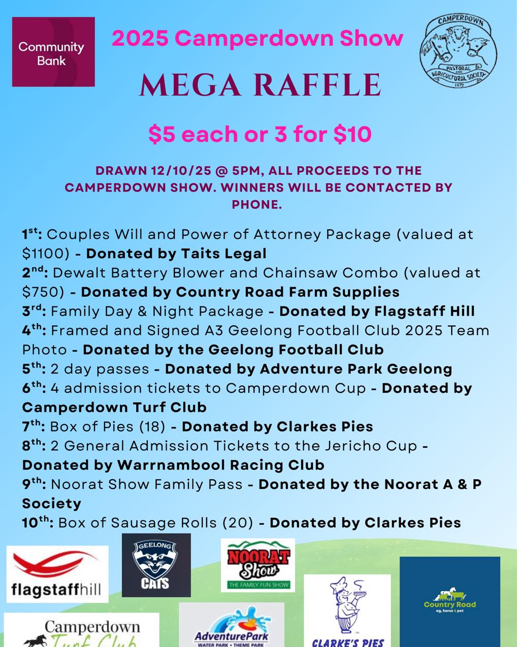 Camperdown - Everyone ️’s a raffle, especially a MEGA raffle! 🎟️ ...