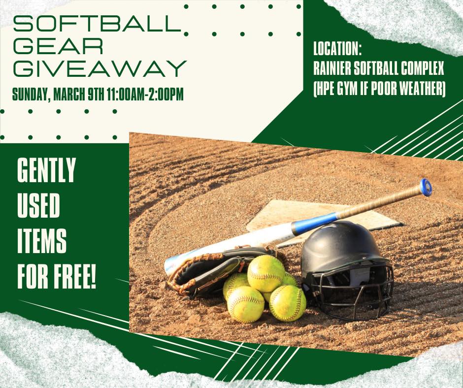 Rainier Girls Softball Association | Is your child in need of gear for ...