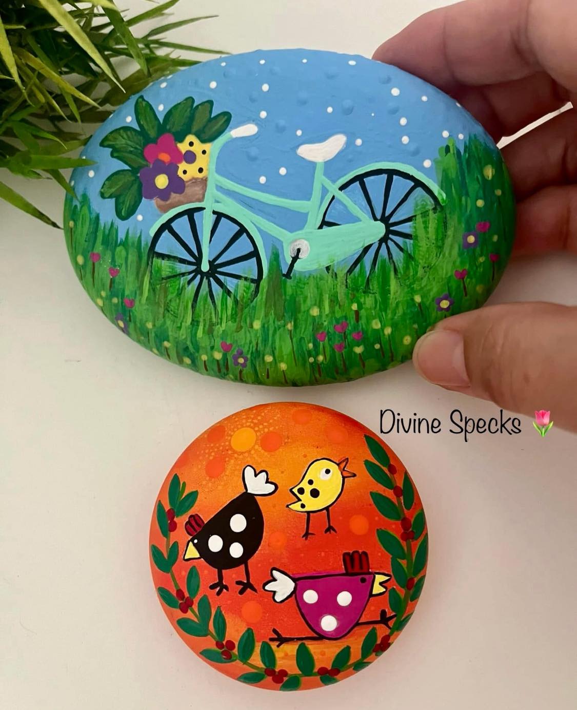 Divine - I painted these rocks with acrylic paint and brushes 🎨Memories ...