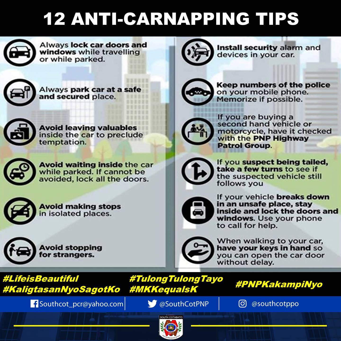 12 Anti-Carnapping Tips!... - South Cotabato PPO PRO 12
